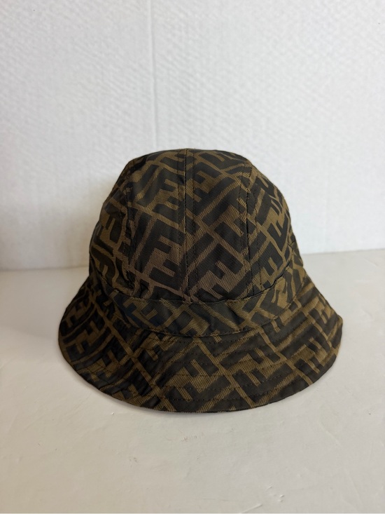 Authentic FENDI Zucca Brown FF Unisex Jacquard Bucket Hat in size medium main image 8